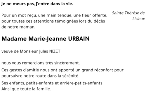 Marie-Jeanne URBAIN