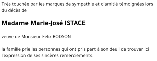 Marie-José ISTACE