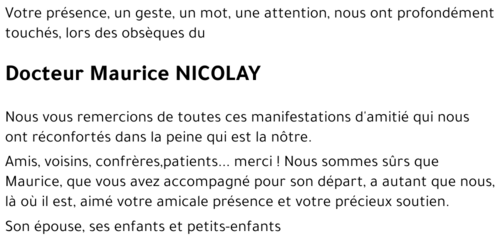 Maurice NICOLAY