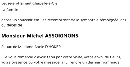 Michel ASSOIGNONS