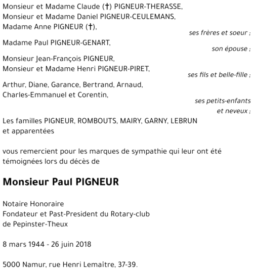 Paul PIGNEUR