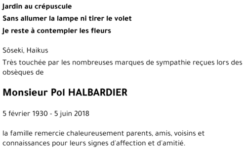Pol HALBARDIER 