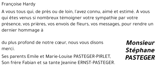 Stéphane PASTEGER