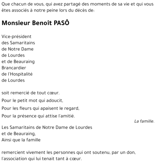 Benoît PASÔ