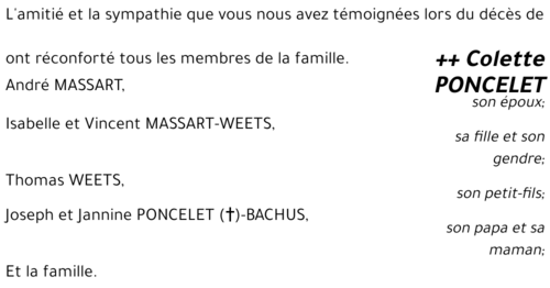Colette PONCELET
