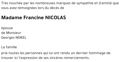 Francine NICOLAS