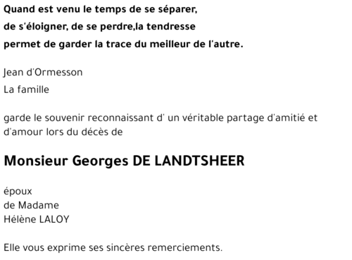 Georges DE LANDTSHEER