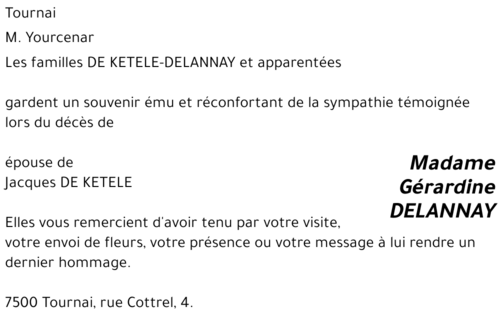 Gérardine DELANNAY