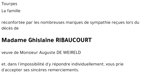 Ghislaine RIBAUCOURT