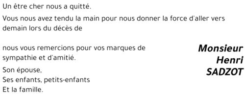 Henri SADZOT