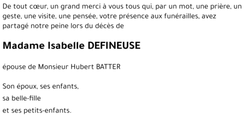 Isabelle DEFINEUSE