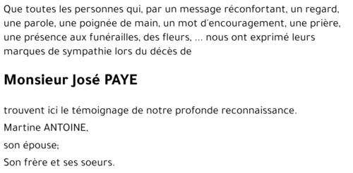 José PAYE