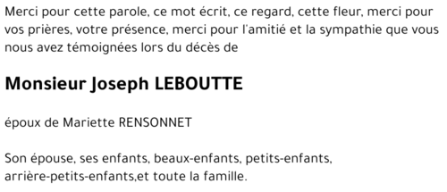 Joseph LEBOUTTE