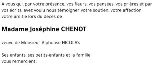 Joséphine CHENOT