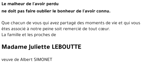 Juliette LEBOUTTE