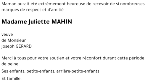 Juliette MAHIN