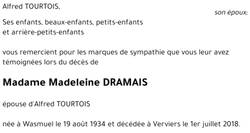 Madeleine DRAMAIS
