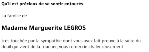Marguerite LEGROS
