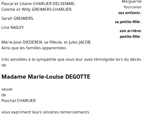 Marie-Louise DEGOTTE