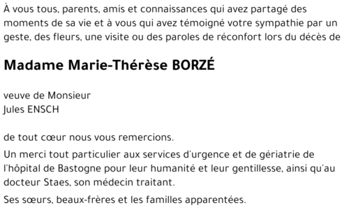 Marie-Thérèse BORZÉ