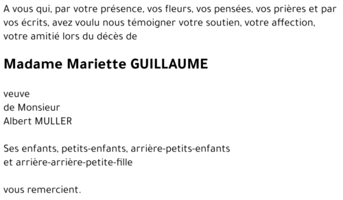 Mariette GUILLAUME 