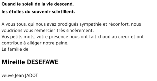 Mireille DESEFAWE