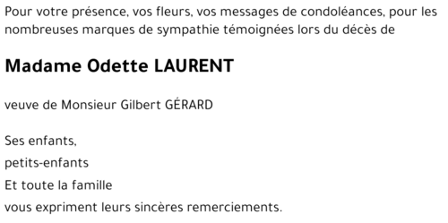 Odette LAURENT
