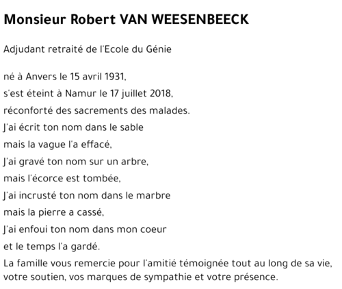 Robert VAN WEESENBEECK