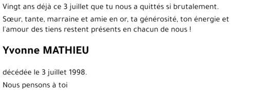 Yvonne MATHIEU