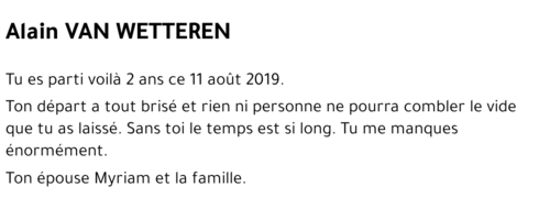 Alain VAN WETTEREN