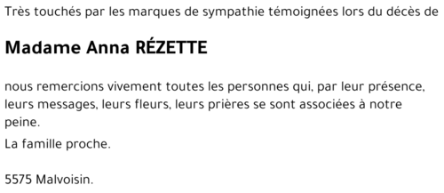 Anna RÉZETTE