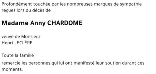 Anny CHARDOME
