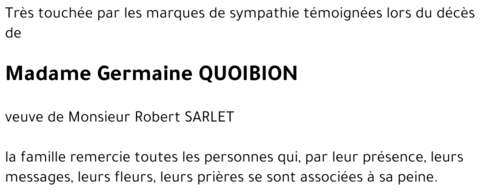 Germaine QUOIBION