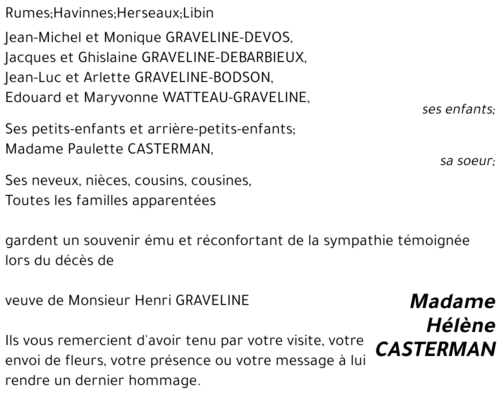 Hélène CASTERMAN
