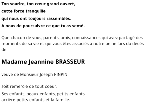 Jeannine BRASSEUR