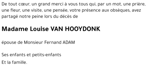 Louise VAN HOOYDONK