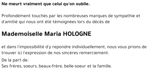 Maria HOLOGNE