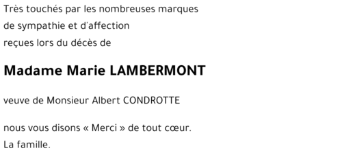 Marie LAMBERMONT