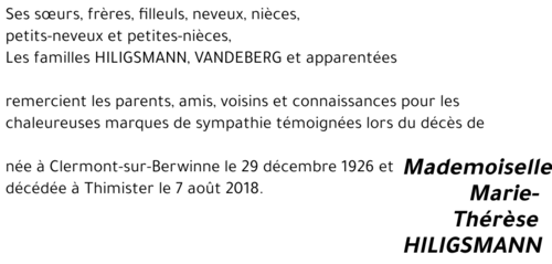 Marie-Thérèse HILIGSMANN