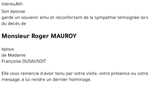 Roger MAUROY