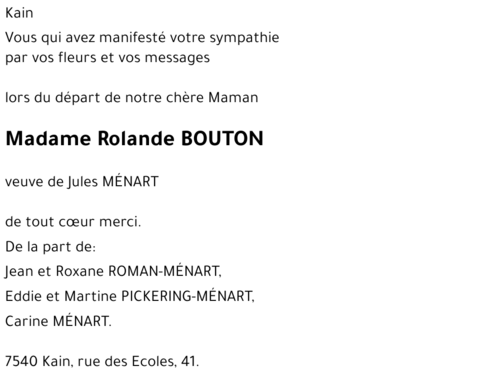 Rolande BOUTON