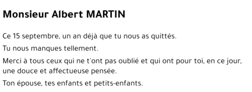 Albert MARTIN