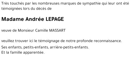 Andrée LEPAGE