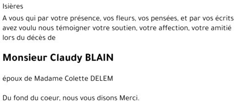 Claudy BLAIN