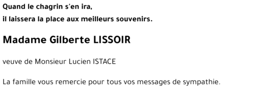 Gilberte LISSOIR