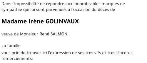 Irène GOLINVAUX