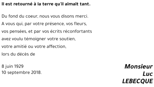 Lucien LEBECQUE