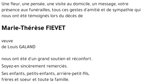 Marie-Thérèse FIEVET