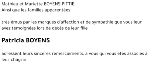 Patricia BOYENS