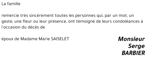 Serge BARBIER